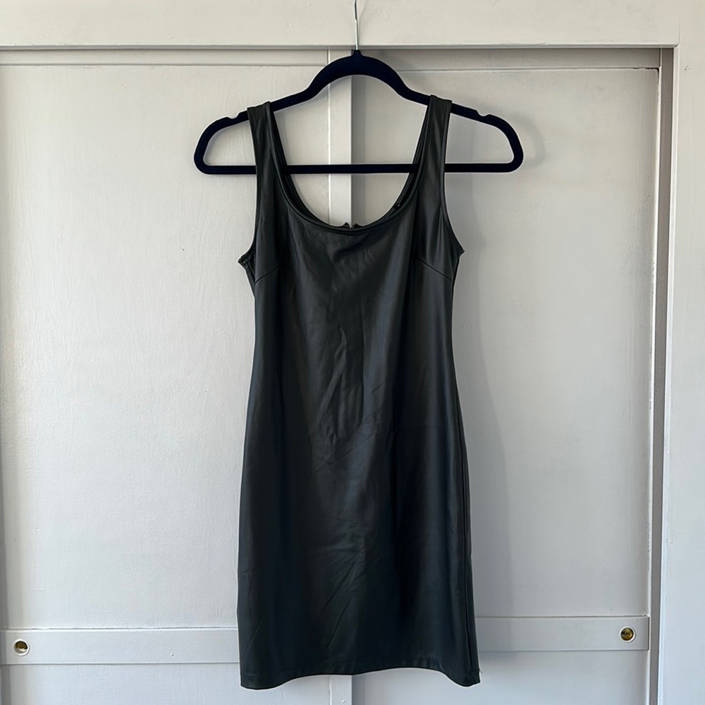 Dark Green Body Con Dress
